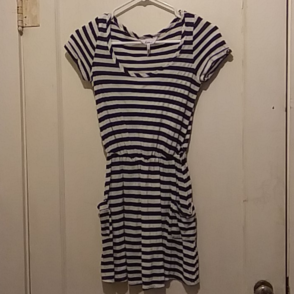 Kirra white striped pocket dress